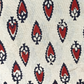 Bagru Single Motif Butta Base Cream Flower Grey And Leave Yellow Colour Hand Block Print Fabric