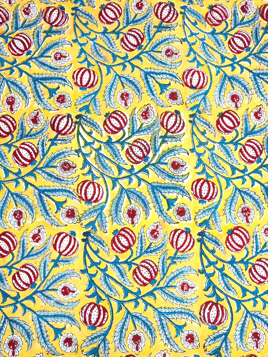 Rapid Red And Yellow Jankara Jaal Motif Print