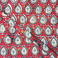 Bagru Kalamkari Red And Grey Small Butti Print