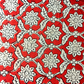 Kalamkari Umbrella Motif Yellow Base With Grey And Off White Colour Hand Block Bagru Print Fabric