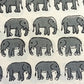 Bagru Hand Block Elephant Print Grey Color  Motif Hand Block Print