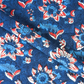 Jawtha Kalamkari Red Flower With Indigo Base Floral Jaal Print