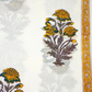 Mughal Yellow And Brown Floral Butta Print