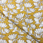 Bagru Kalamkari Yellow And Grey Flower Jaal Print