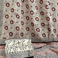 Kalamkari Floral Jaal Off Cream Base With Red Flower Jaal With Dil Zig Bordedr Black Colour Hand Block Print Saree