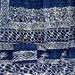 Sherka Kalamkari Jaal Chimki Mud Dabu Indigo Base With 3 Kaam Sakpara Border Hand Block Print