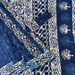 Sherka Kalamkari Jaal Chimki Mud Dabu Indigo Base With 3 Kaam Sakpara Border Hand Block Print