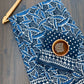 Indigo Neel Pati Jaal off White Hand Block Print Saree