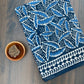 Indigo Neel Pati Jaal off White Hand Block Print Saree