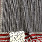 Small Butti Flower Off Black With Off White Flower With Sakpara Border Black Colour Hand Block Print Saree