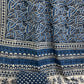 Indigo Neel Pati Jaal off White Hand Block Print Saree