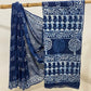 2 Kaam Chakari Indigo Base With Off White Dabu Body With Dabu Base  Keri Leave Border Hand Block Print