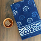 2 Kaam Chakari Indigo Base With Off White Dabu Body With Dabu Base  Keri Leave Border Hand Block Print