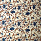 Bagru Kalamkari Flower Jaal Base Cream Flower Blue With Off Yellow Leave Colour Hand Block Print