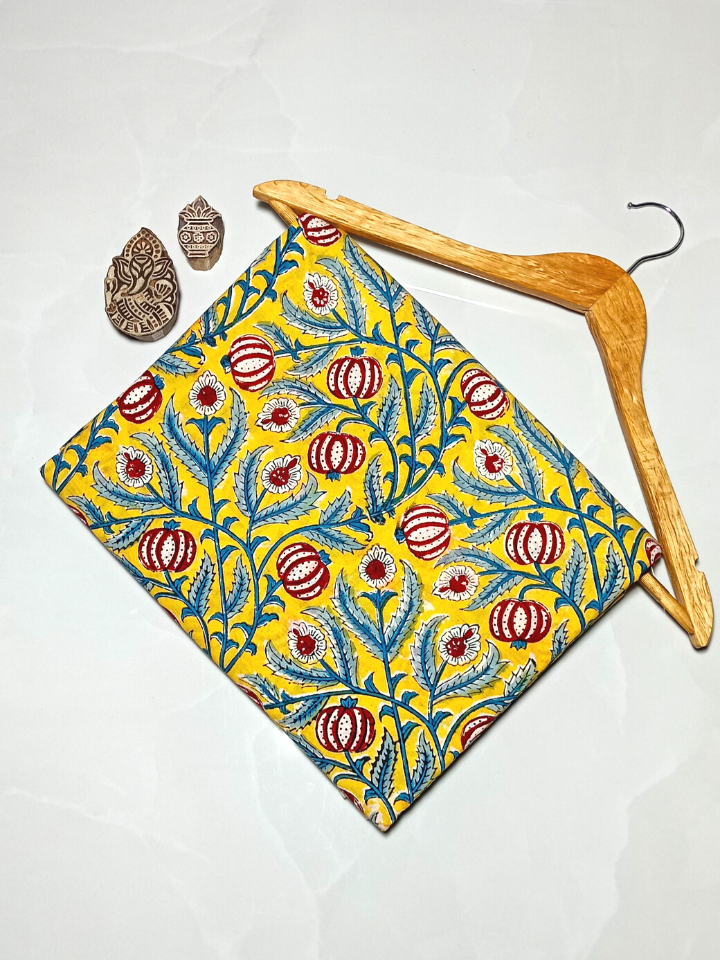 Rapid Red And Yellow Jankara Jaal Motif Print