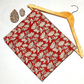 Bagru Kalamkari Red And Grey Flower Jaal Print