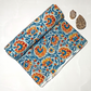 Rapid Sky Blue And Yellow Floral Kalamkari Jaal Print