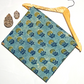 Ajrak Yellow And Indigo Flower With Small Butti Print
