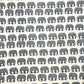 Bagru Hand Block Elephant Print Grey Color  Motif Hand Block Print