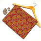 Bagru Kalamkari Mustrad Yellow Butta With Red Base Print