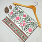 Mughal Pink And Parrot Green Floral Jaal Print