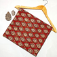 Bagru Kalamkari Red And Grey Small Butti Print
