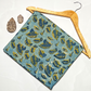 Ajrak Yellow And Indigo Vanaspati Leaves Print