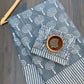 Small Straight Grey Base With Mud Dabu Hand Block Print Saree