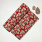 Bagru Kalamkari Red And Grey Flower Jaal Print