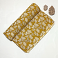Bagru Kalamkari Yellow And Grey Flower Jaal Print
