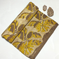 Ajrak Kashish Mustard Yellow Floral Jaal Print