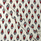 Bagru Single Motif Butta Base Cream Flower Grey And Leave Yellow Colour Hand Block Print Fabric