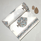 Mughal Teal Blue And Brown Floral Jaal Print