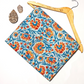 Rapid Sky Blue And Yellow Floral Kalamkari Jaal Print