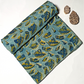 Ajrak Yellow And Indigo Vanaspati Leaves Print