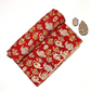 Bagru Kalamkari Yellow And White Motif With Red Base Print
