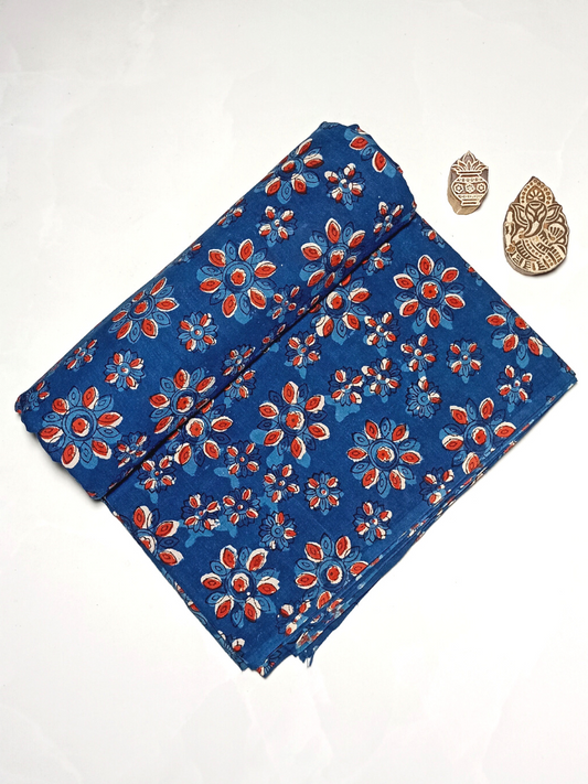 Jawtha  Indigo  Chakara Floral Jaal Print