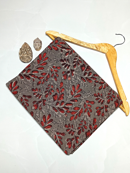 Jawtha Red Vanaspati Leave Print