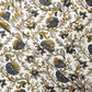 Kalamkari Honey Flower Jaal Cream Base , Leave And Phoda Yellow Colour Hand Block Print Fabric