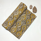 Bagru Kalamkari Yellow And Grey Floral Butti Jaal Print