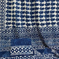 Keri Ki Ghad Single Kaam Off White Dabu Base With Indigo Keri Jaal With Double Chokdi Border Off Dabu Base Hand Block Print
