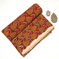 Bagru Kalamkari Mustrad Yellow Butta With Red Base Print