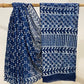 Krista Butti 2 Kaam Mud Dabu Indigo Base With Butti Off White With Gungur Dabu Mud Border Hand Block Print