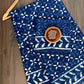 Krista Butti 2 Kaam Mud Dabu Indigo Base With Butti Off White With Gungur Dabu Mud Border Hand Block Print