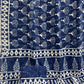 Single Kaam Tree With Indigo Base Lehriya With Single Katli Border Indigo Mud Dabu Base Hand Block Print
