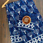 Single Kaam Tree With Indigo Base Lehriya With Single Katli Border Indigo Mud Dabu Base Hand Block Print