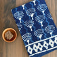 Single Kaam Tree With Indigo Base Lehriya With Single Katli Border Indigo Mud Dabu Base Hand Block Print