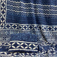 2 Kaam Lehriya Jaal Indigo Base With Off Mud Dabu Lehriya With Off White Chartune Boder Hand Block Print