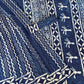 2 Kaam Lehriya Jaal Indigo Base With Off Mud Dabu Lehriya With Off White Chartune Boder Hand Block Print